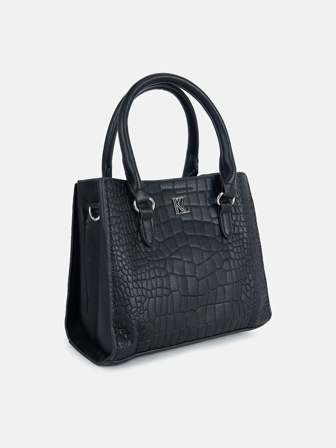 Croc-Textured Handbag