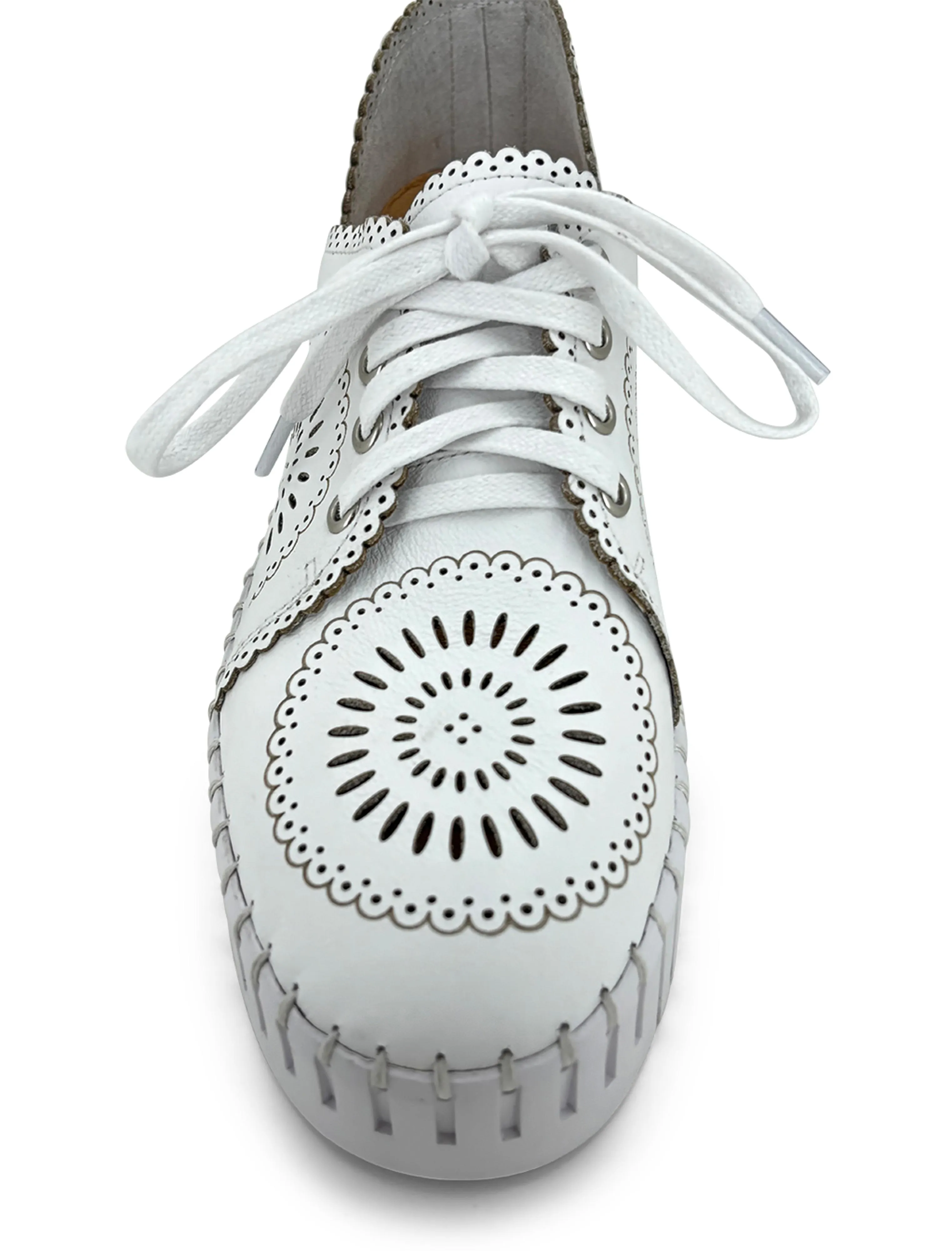 Django & Juliette Bafia Platform Sneaker White