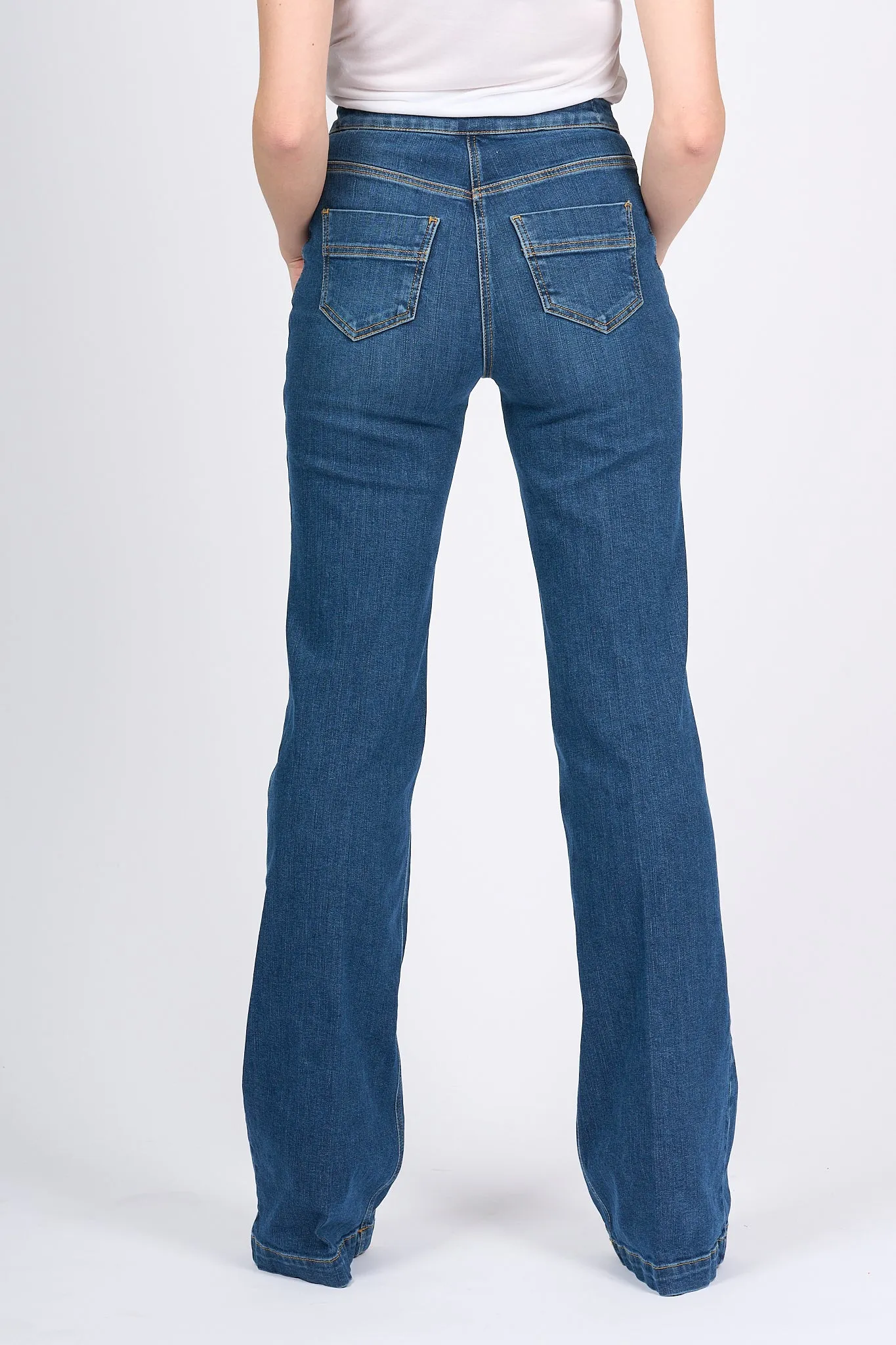 Elisabetta Franchi Jeans Bottoni Blu Donna