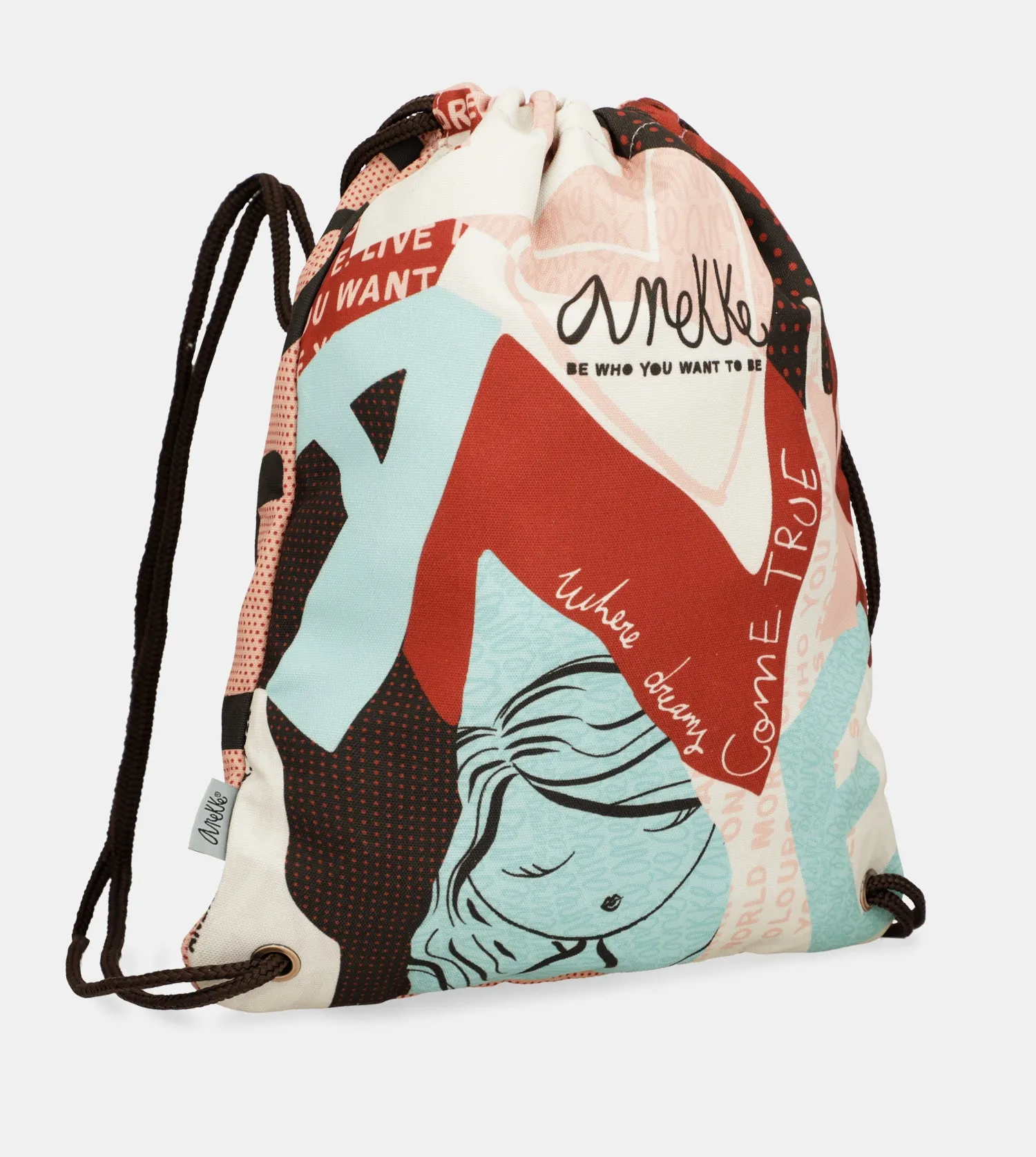 Fashion fabric drawstring backpack