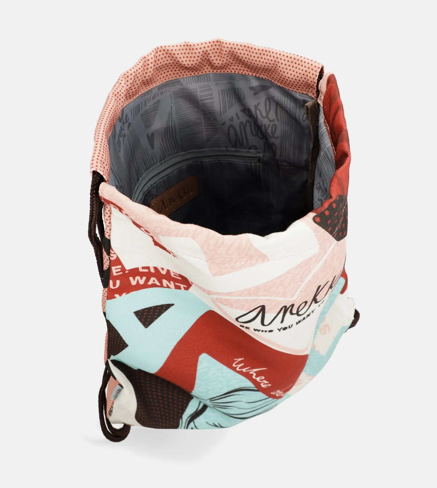 Fashion fabric drawstring backpack