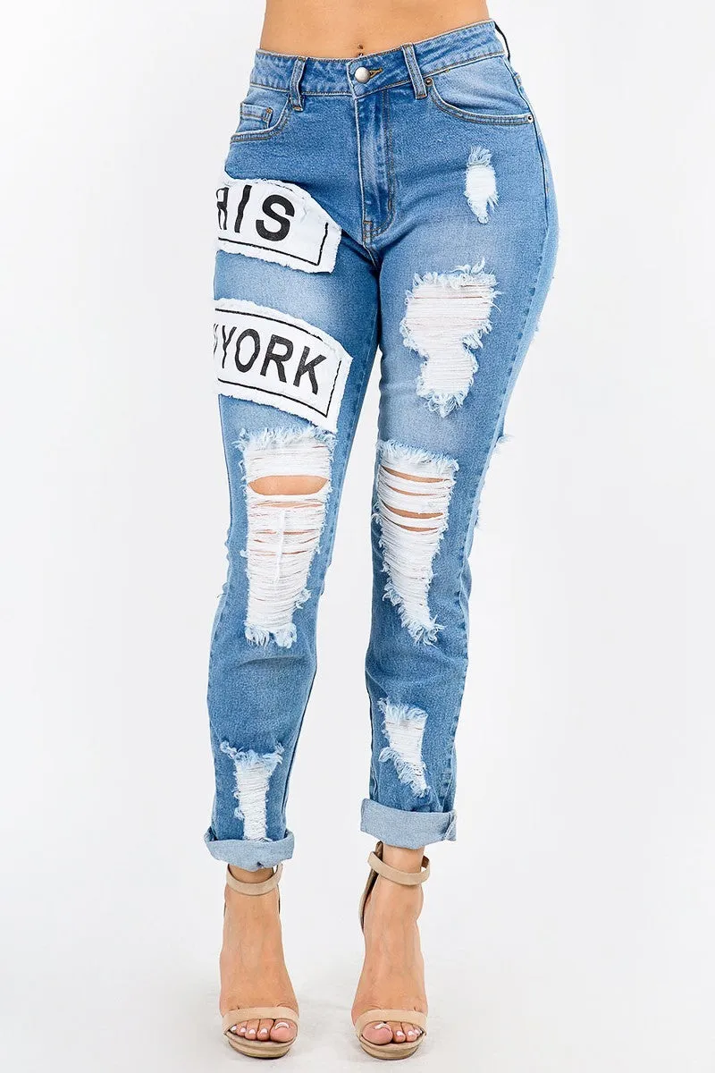 Fashion Tour Patch Skinny Jeans