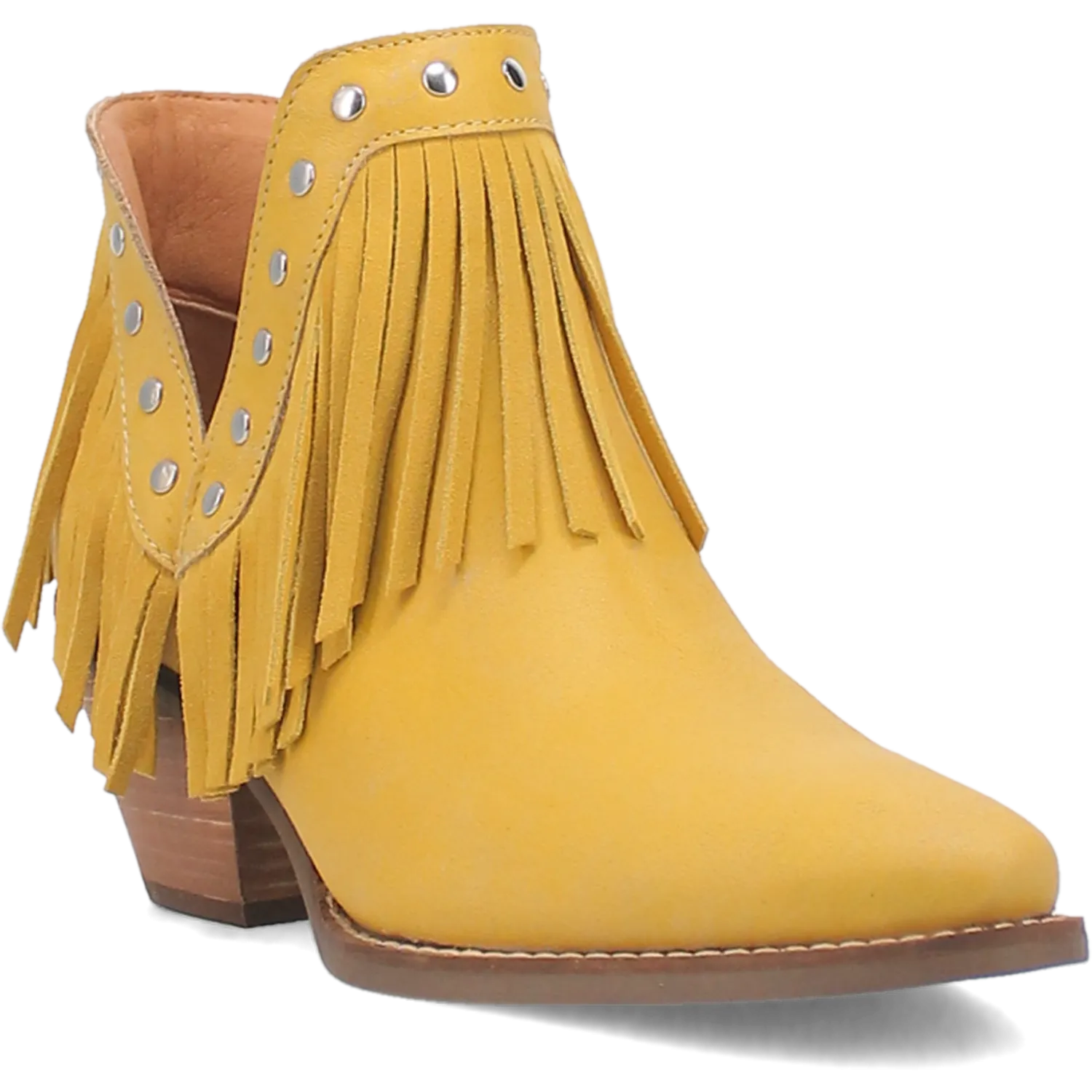 Fine N' Dandy Yellow Leather Bootie (DS)