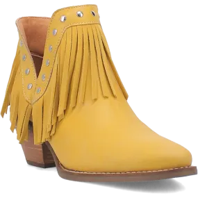 Fine N' Dandy Yellow Leather Bootie (DS)