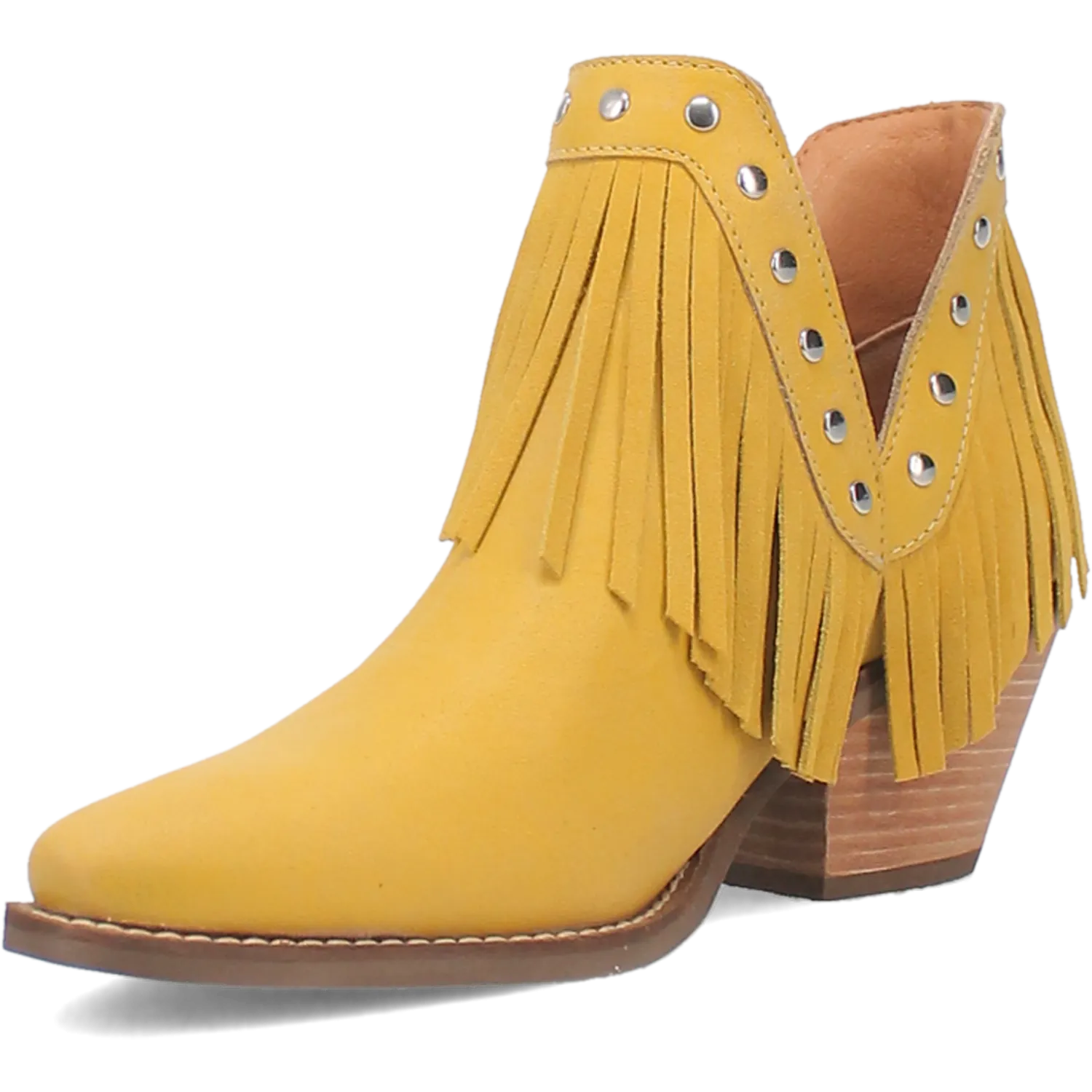 Fine N' Dandy Yellow Leather Bootie (DS)