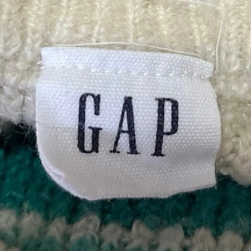 Gap Multicolor Striped Forever Cozy Ribbed Knit Mock Neck Pullover Sweater Top S