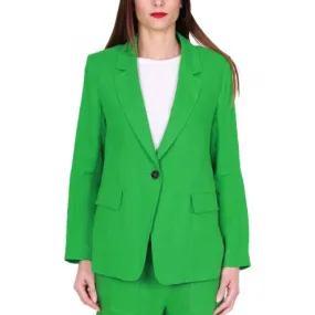 GIACCA BLAZER IN PURO LINO, VERDE