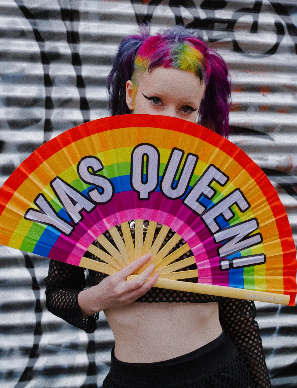 GIANT RAINBOW FAN - YAS QUEEN