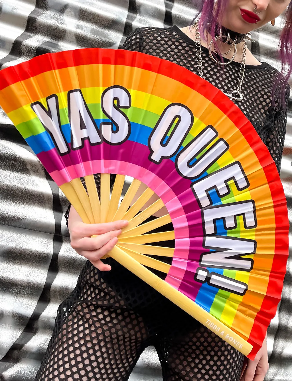 GIANT RAINBOW FAN - YAS QUEEN