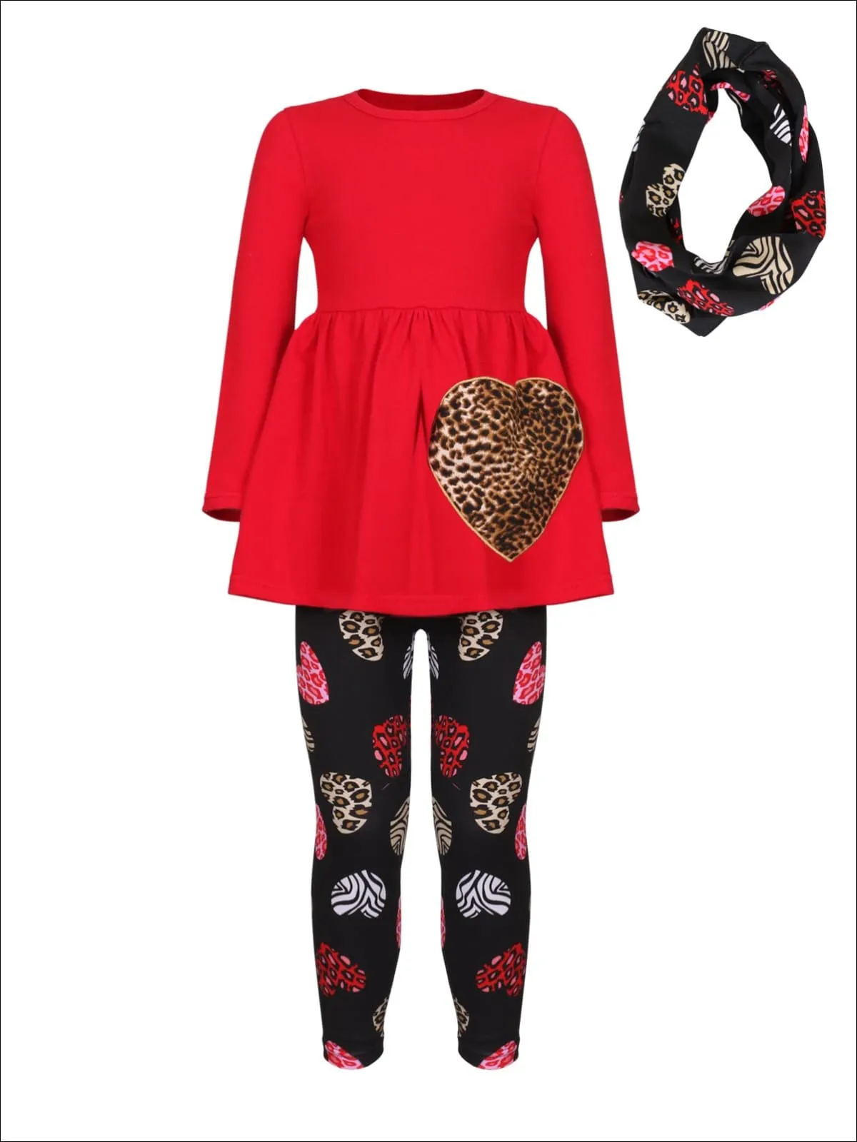 Girls Hugs and Kisses Tunic and Legging Set