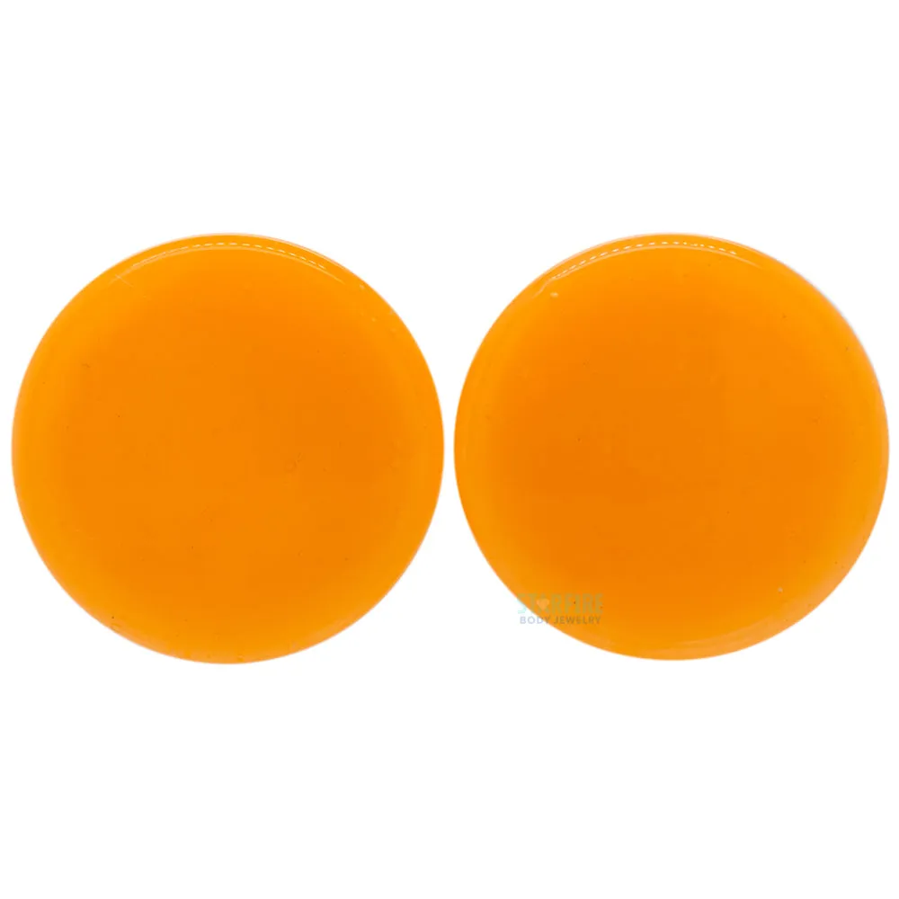 Glass Colorfront Plugs - Pumpkin (Premium Color)