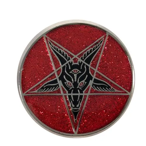 Glitter Goat Baphomet Red