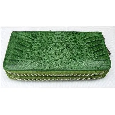 Green Crocodile Purse