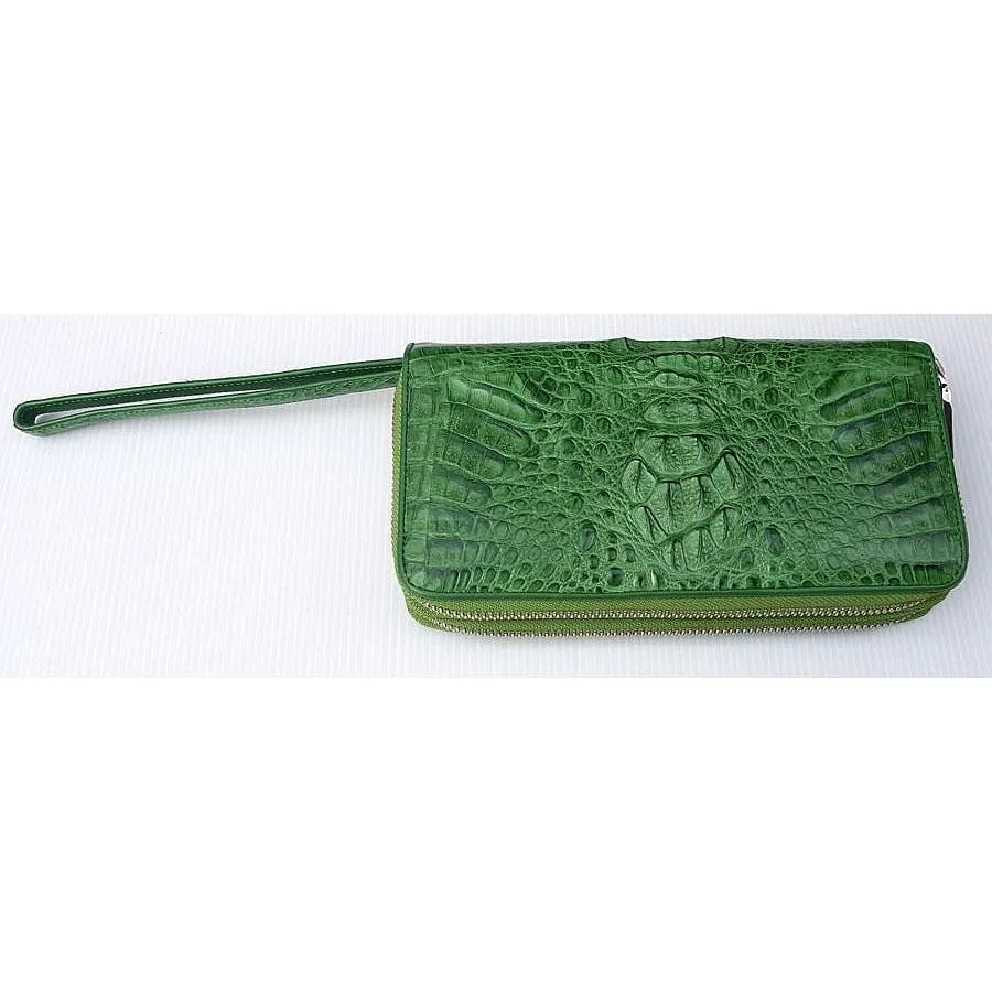 Green Crocodile Purse