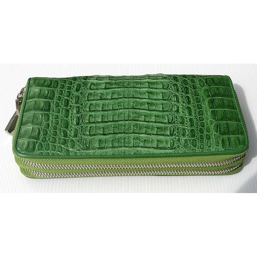 Green Crocodile Purse