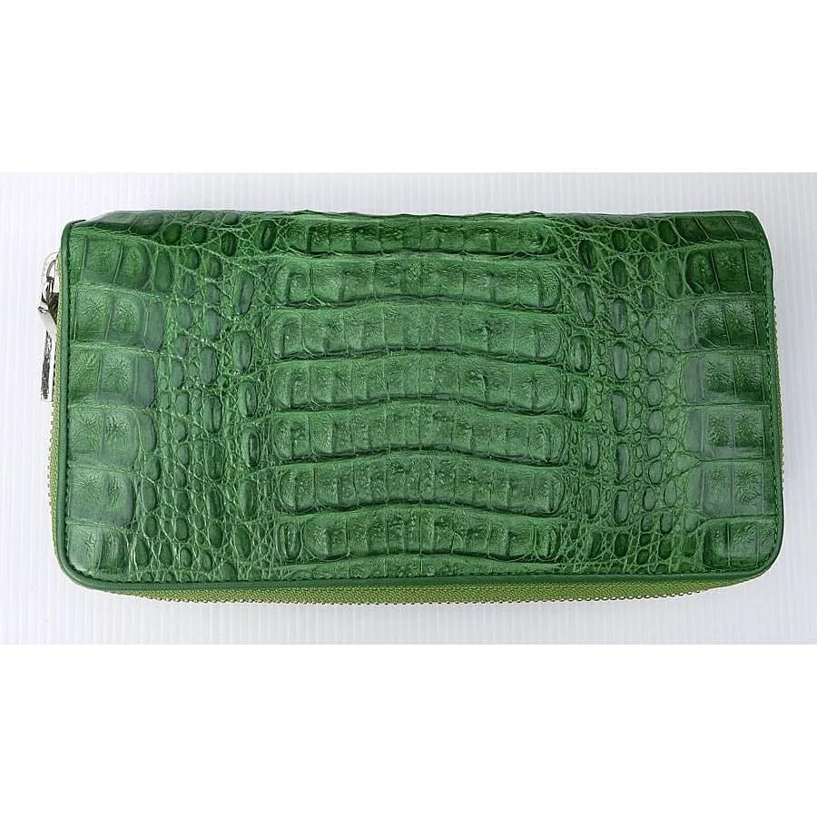 Green Crocodile Purse