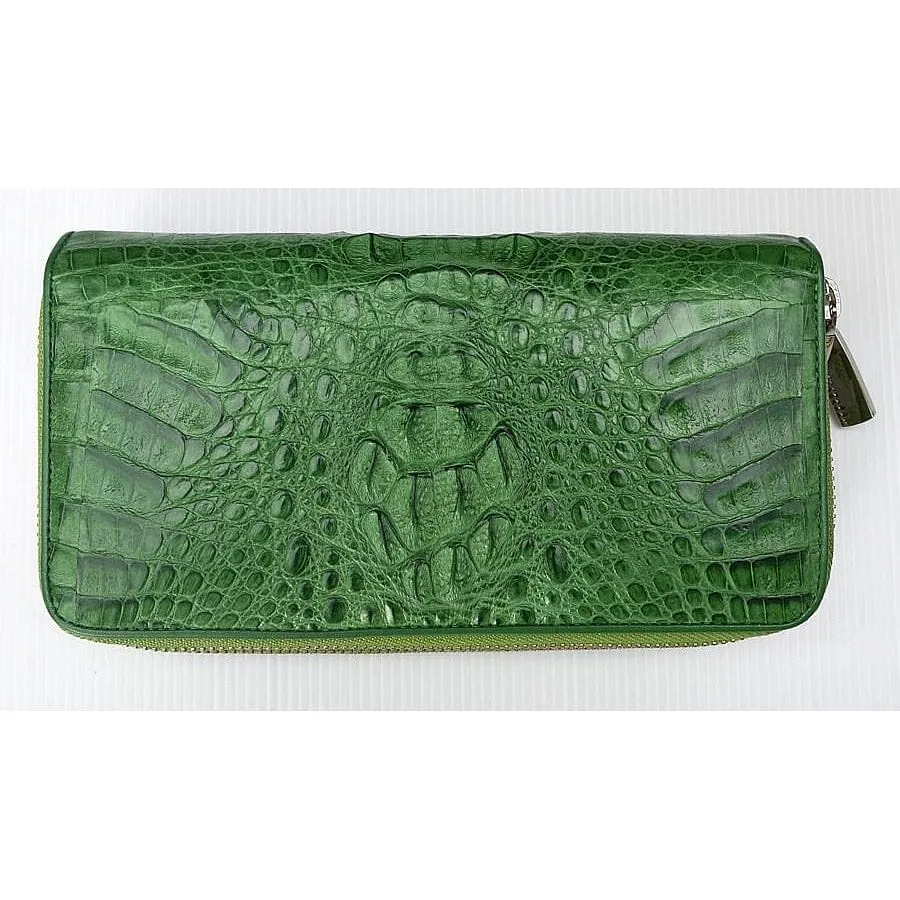 Green Crocodile Purse