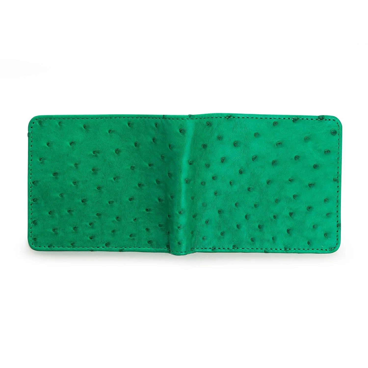 Green Genuine Ostrich Skin Leather Men's Wallet