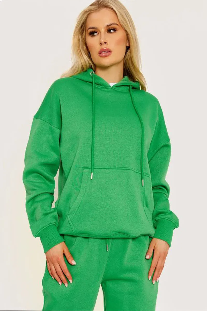 Green Oversized Hoodie & Jogger Fleeced suit