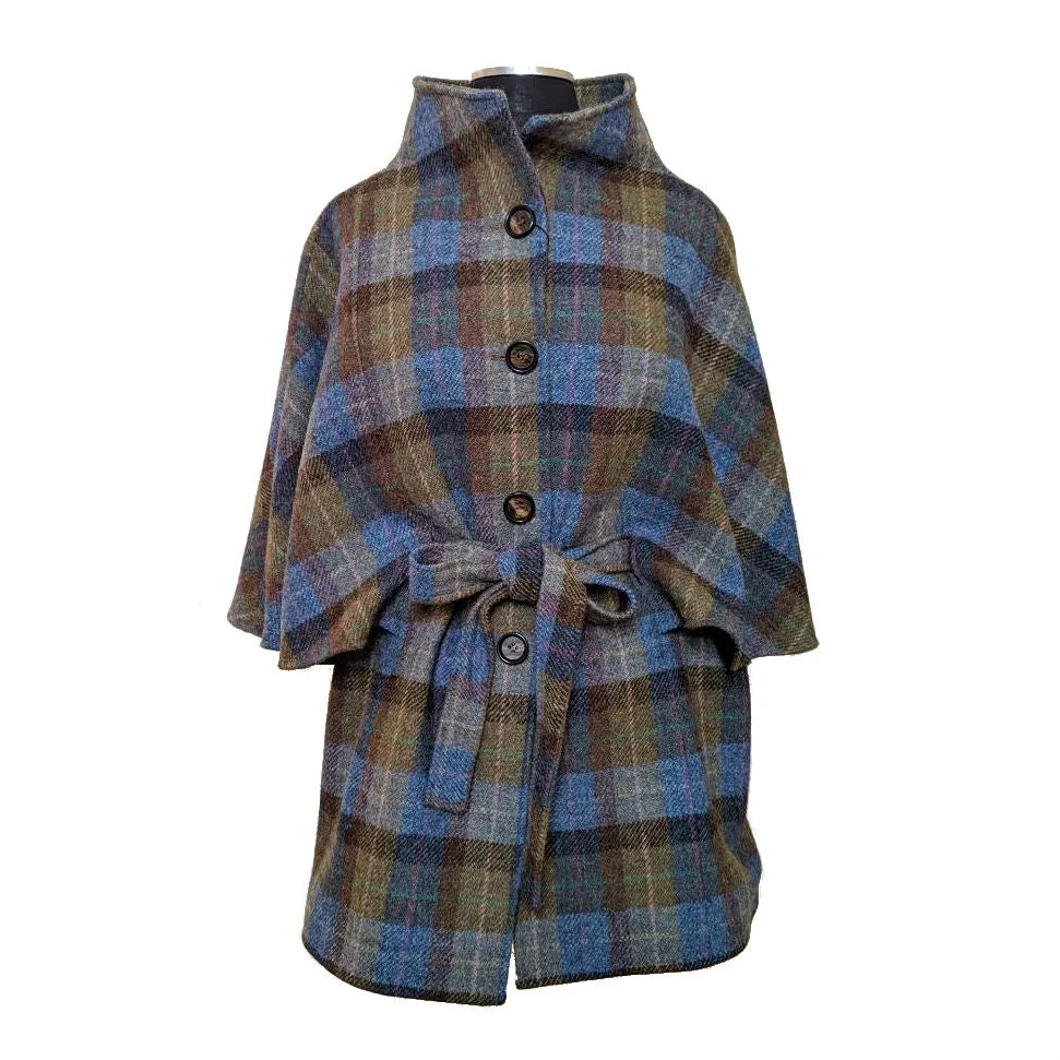 Harris Tweed Belted Cape [3 Colors]