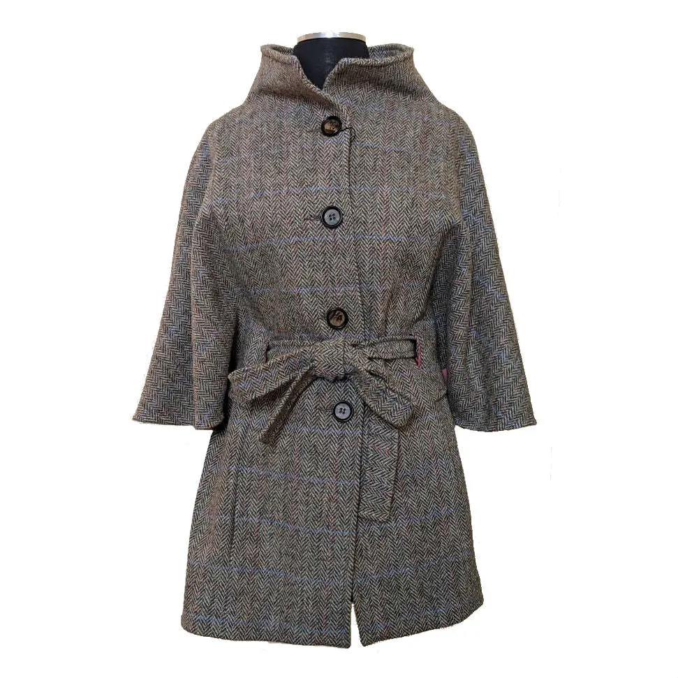 Harris Tweed Belted Cape [3 Colors]