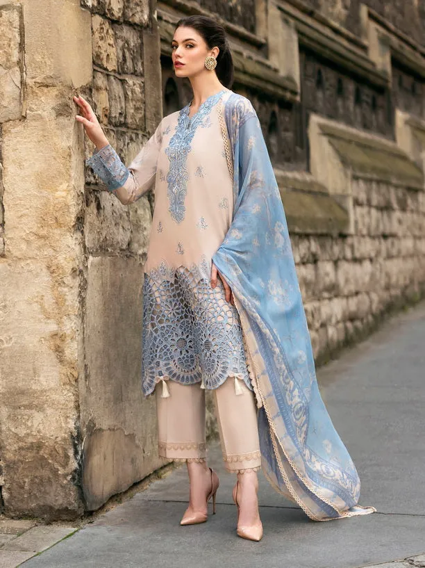 Hemline Odyssey by Mushq Embroidered Lawn Unstitched 3Pc Suit - Mystical Muse