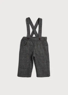 Herringbone Trousers With Braces in Grey (18mths-3yrs)