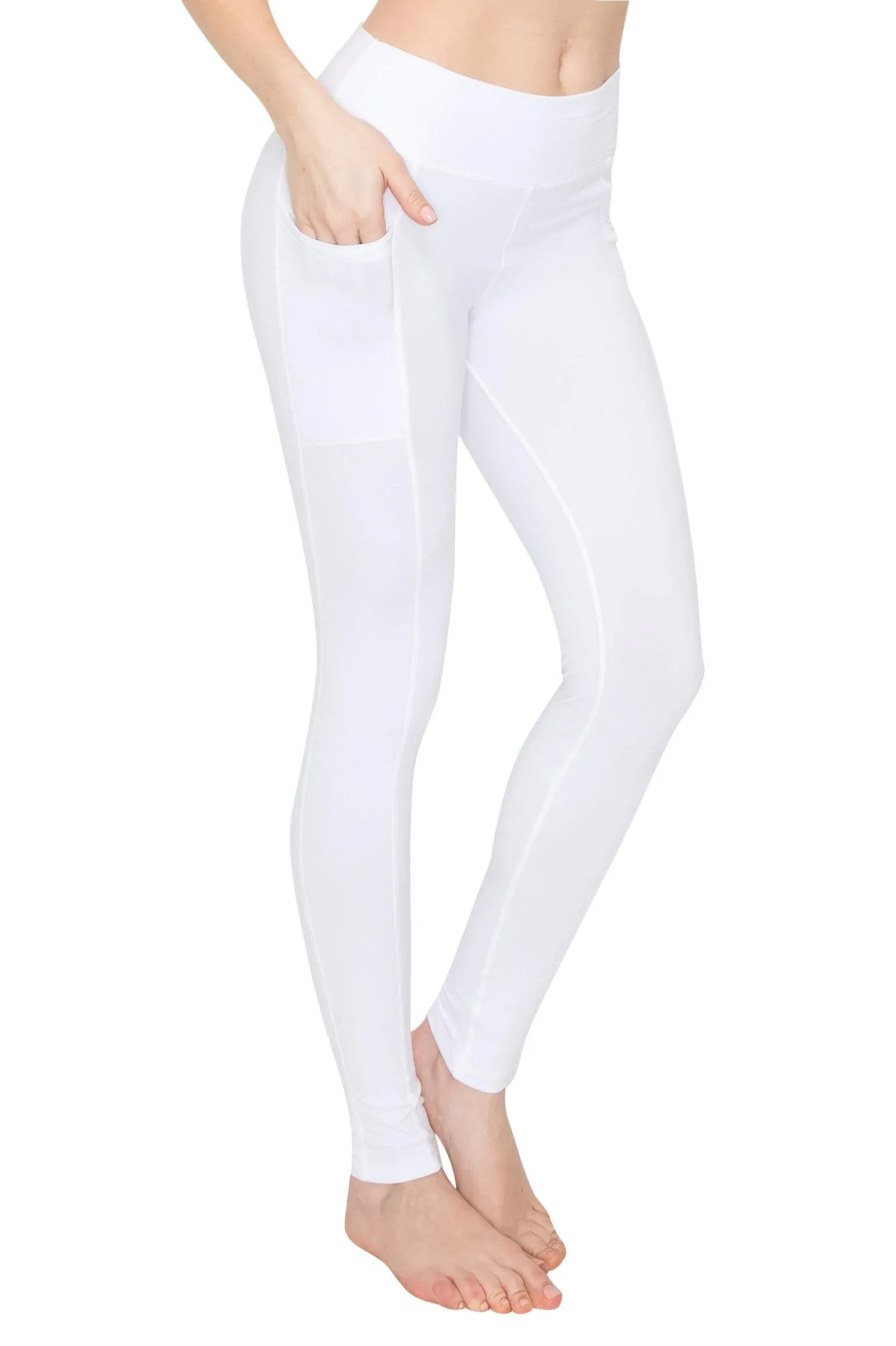 High Waist Leggings - Rectangular Pocket