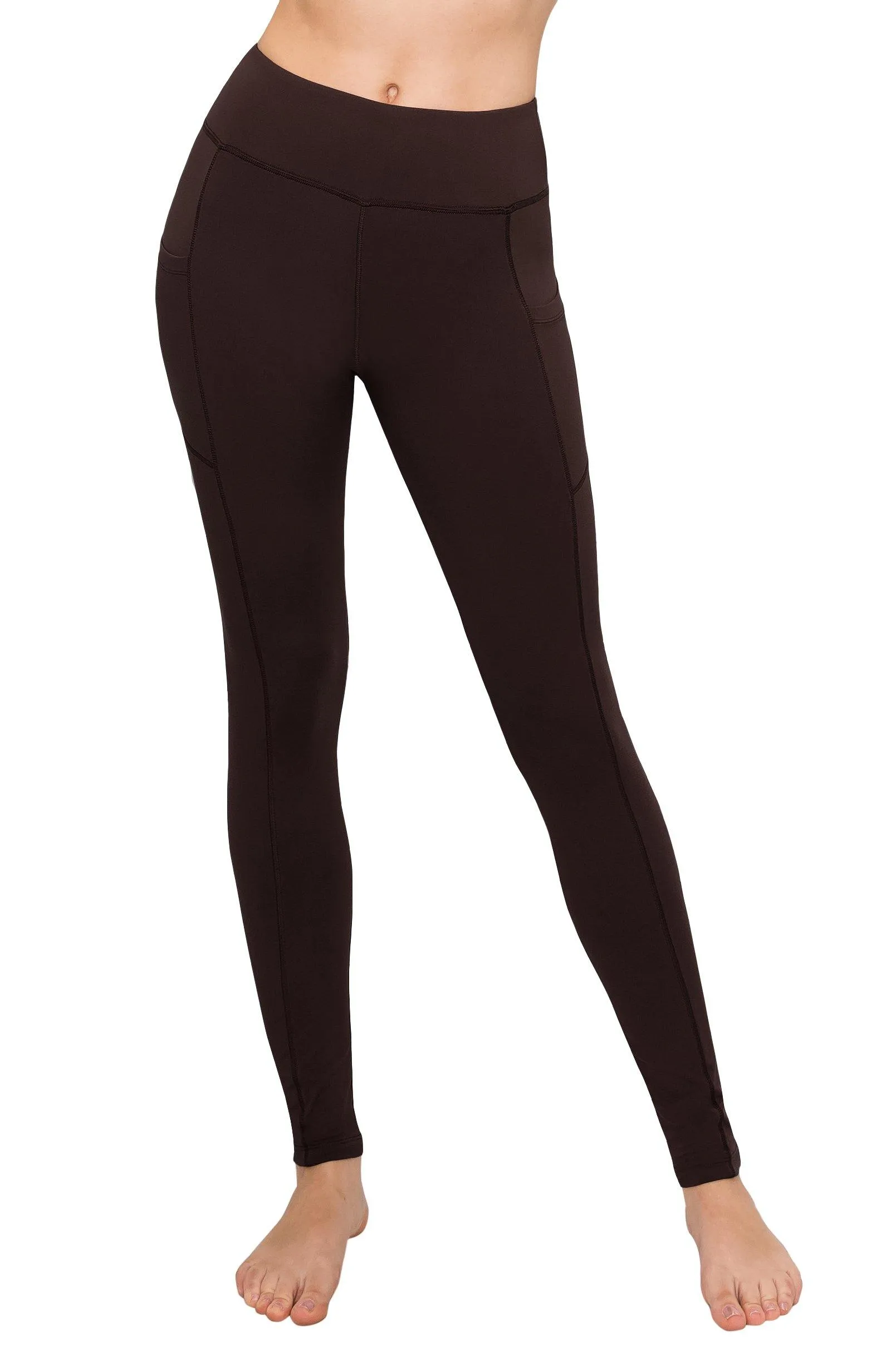 High Waist Leggings - Side Slanted Pocket