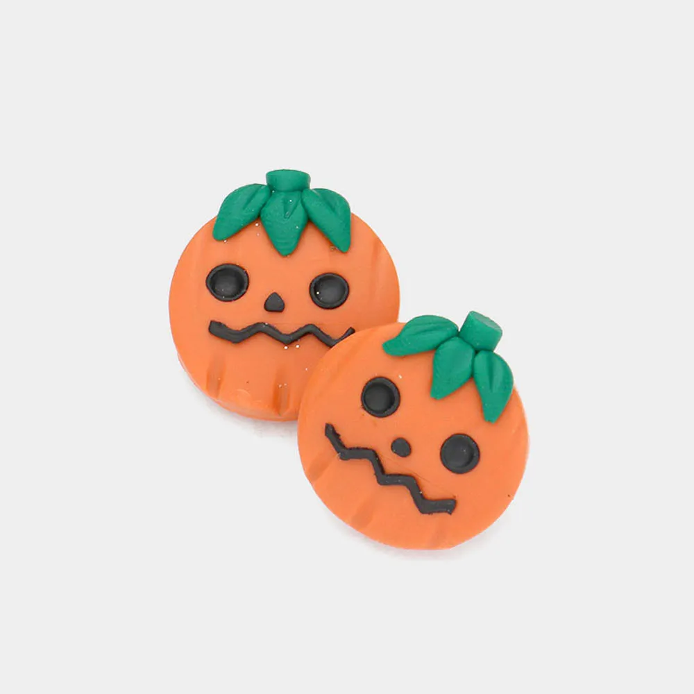 iLLASPARKZ Polymer Clay Pumpkin Stud Earrings