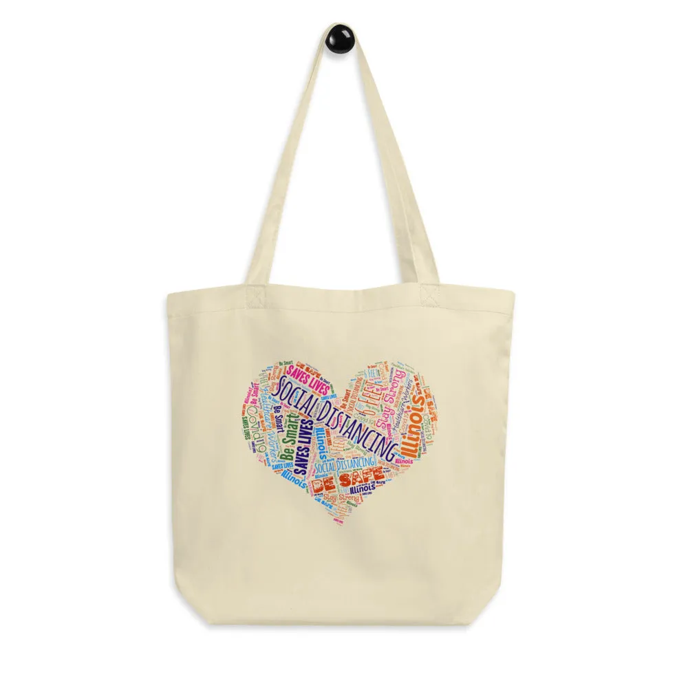 Illinois - Social Distancing Tote Bag - Eco Friendly