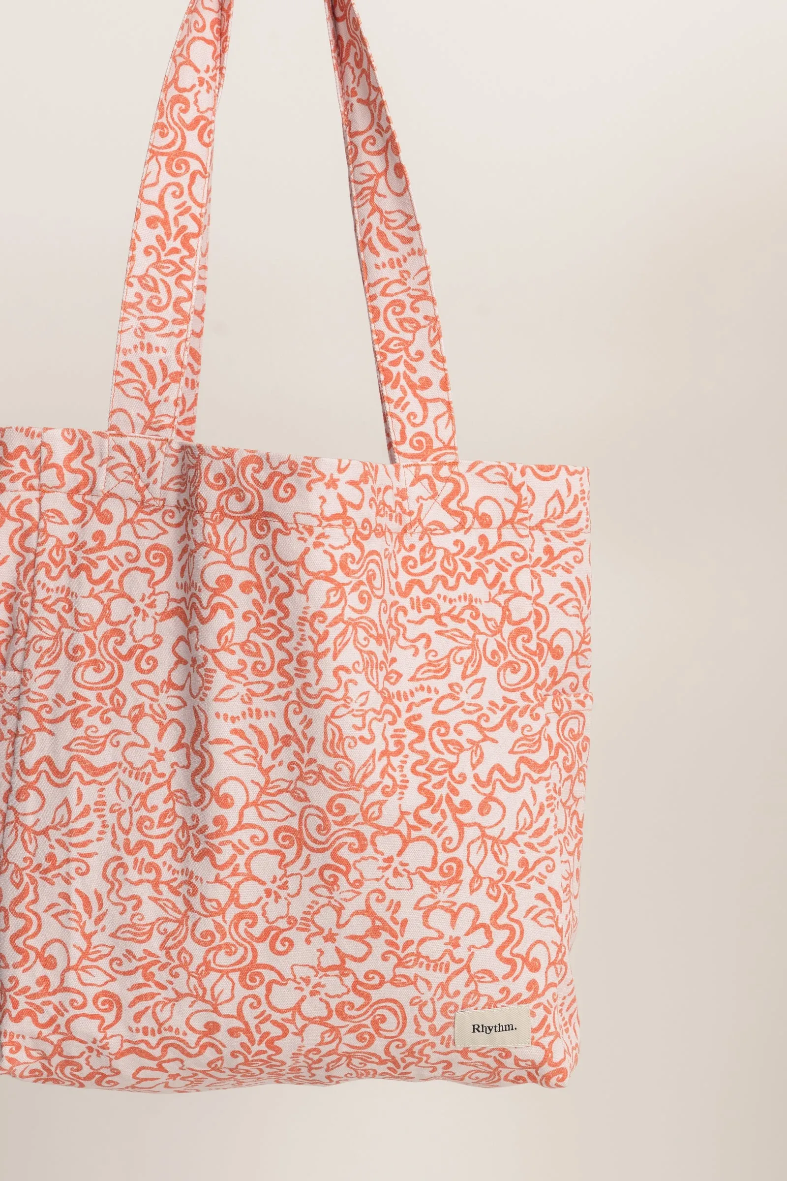 Islander Floral Tote Bag Coral