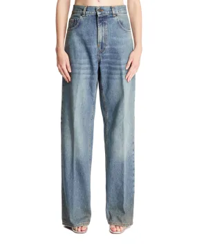 Jeans Bonnie Di Cotone Blu