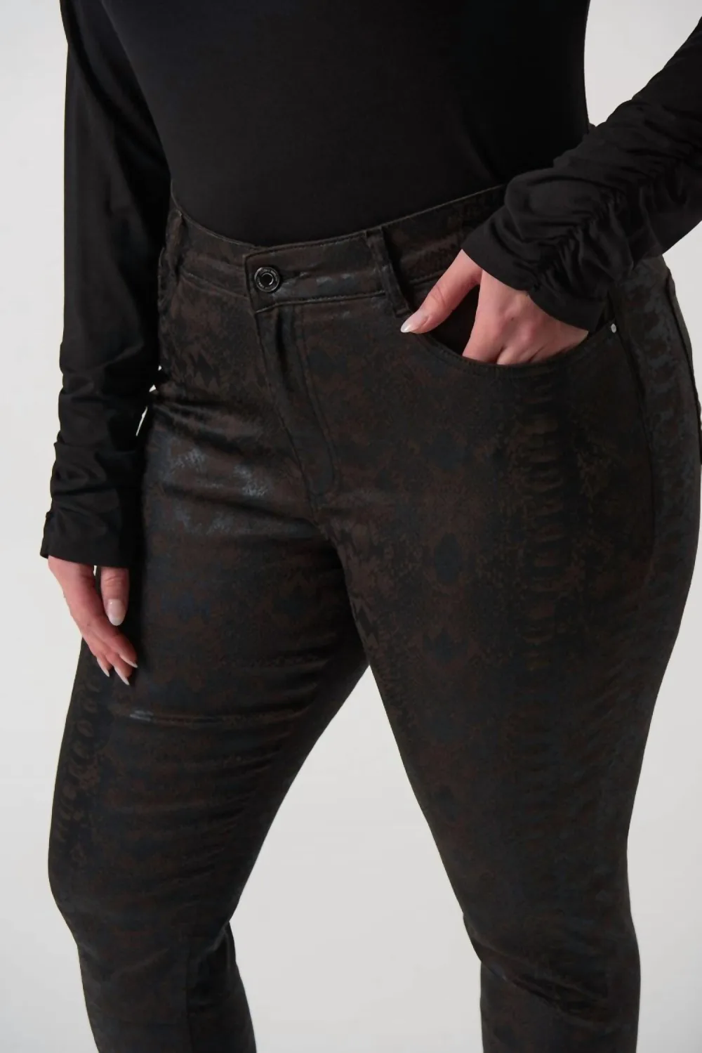 Joseph Ribkoff - Animal Print Slim-Fit Jeans