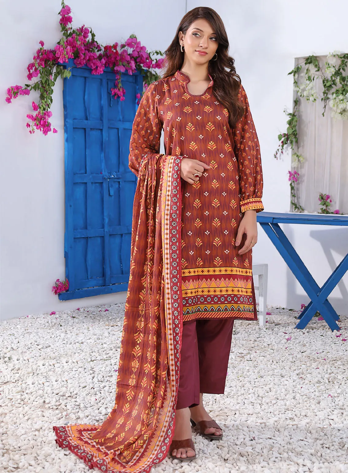 Keysha Summer Bloom Printed Lawn 3 Piece Unstitched Suit KS24SBPL-45