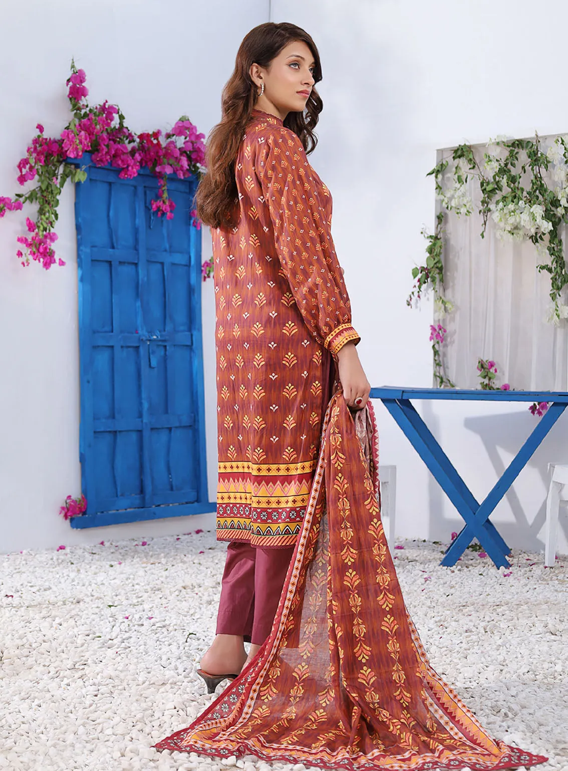 Keysha Summer Bloom Printed Lawn 3 Piece Unstitched Suit KS24SBPL-45