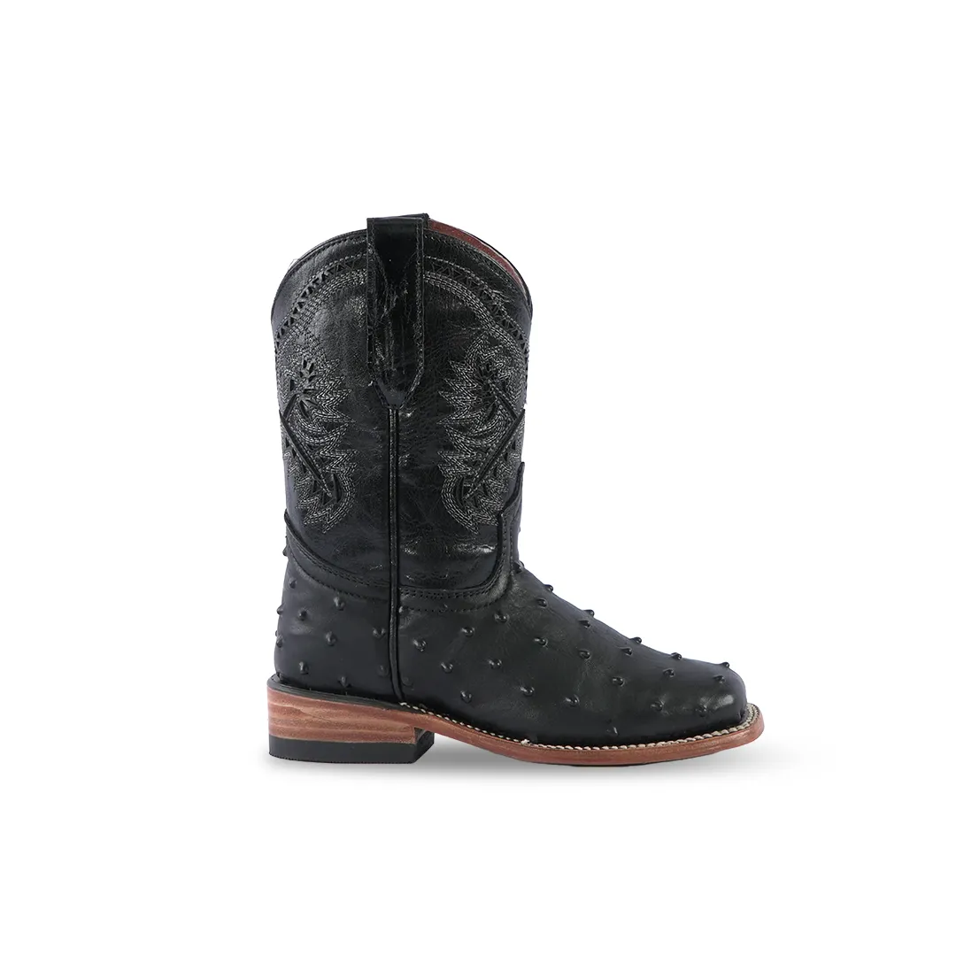 Kids Boot Ostrich Black EST K26-1