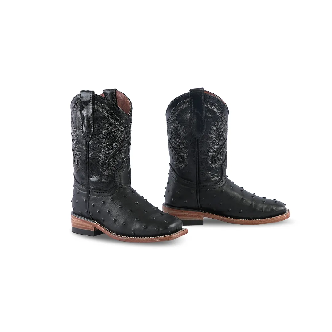 Kids Boot Ostrich Black EST K26-1