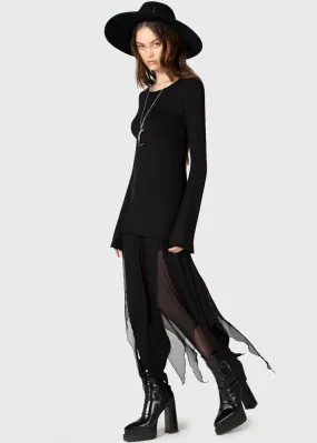 Killstar Kihilist The Grimmer The Better Midi Skirt Black