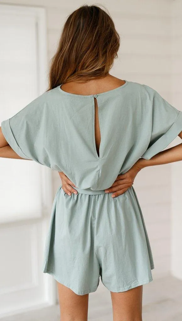 Kimmie Romper - Sage