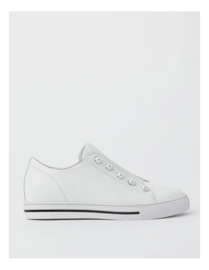 Kiss White Leather Slip-on Sneaker