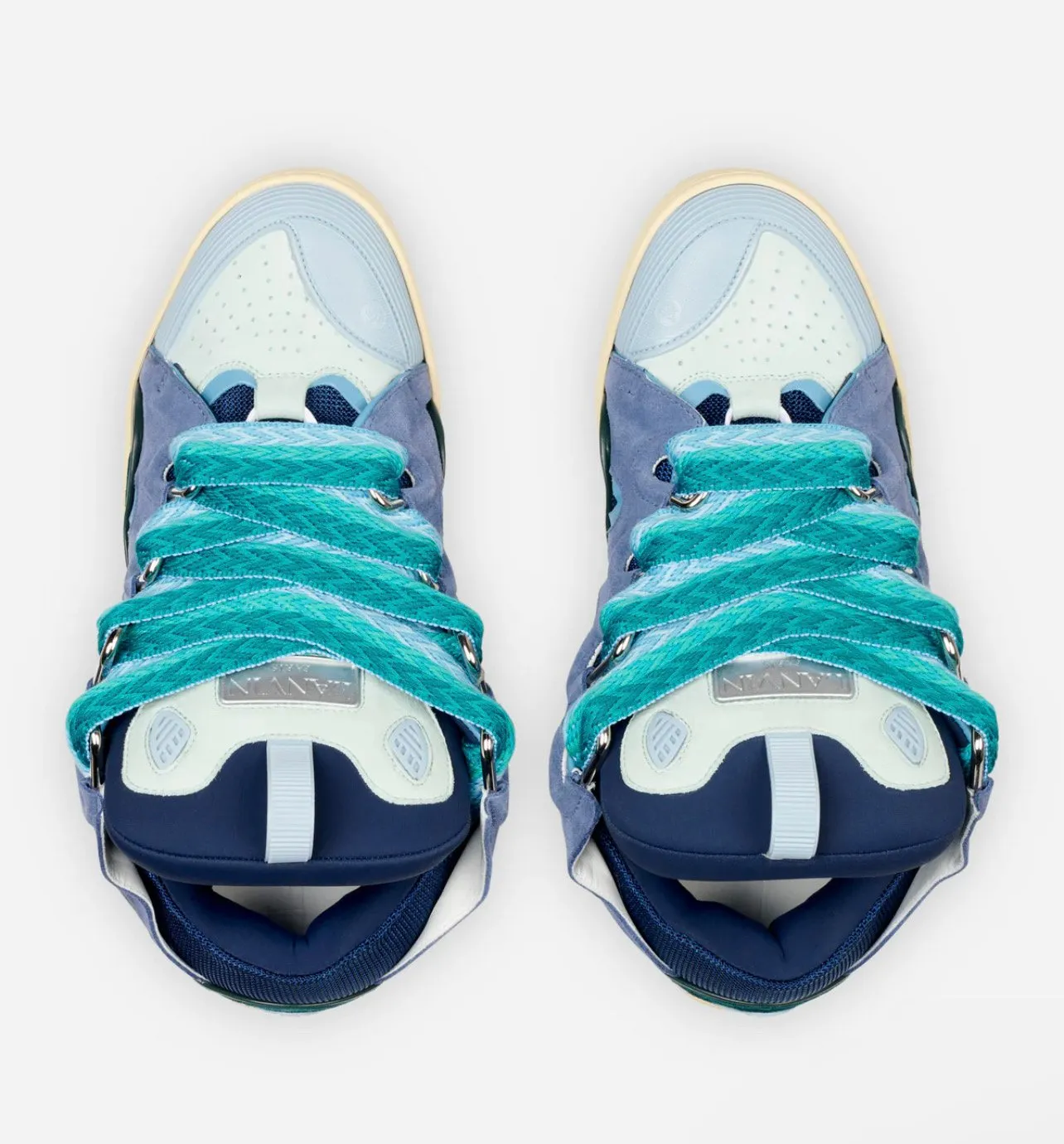 Lanvin Leather Curb Sneaker ‘BLUE/GREEN’