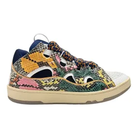 Lanvin Leather Curb Sneaker Snakeskin Multi Pre-Owned