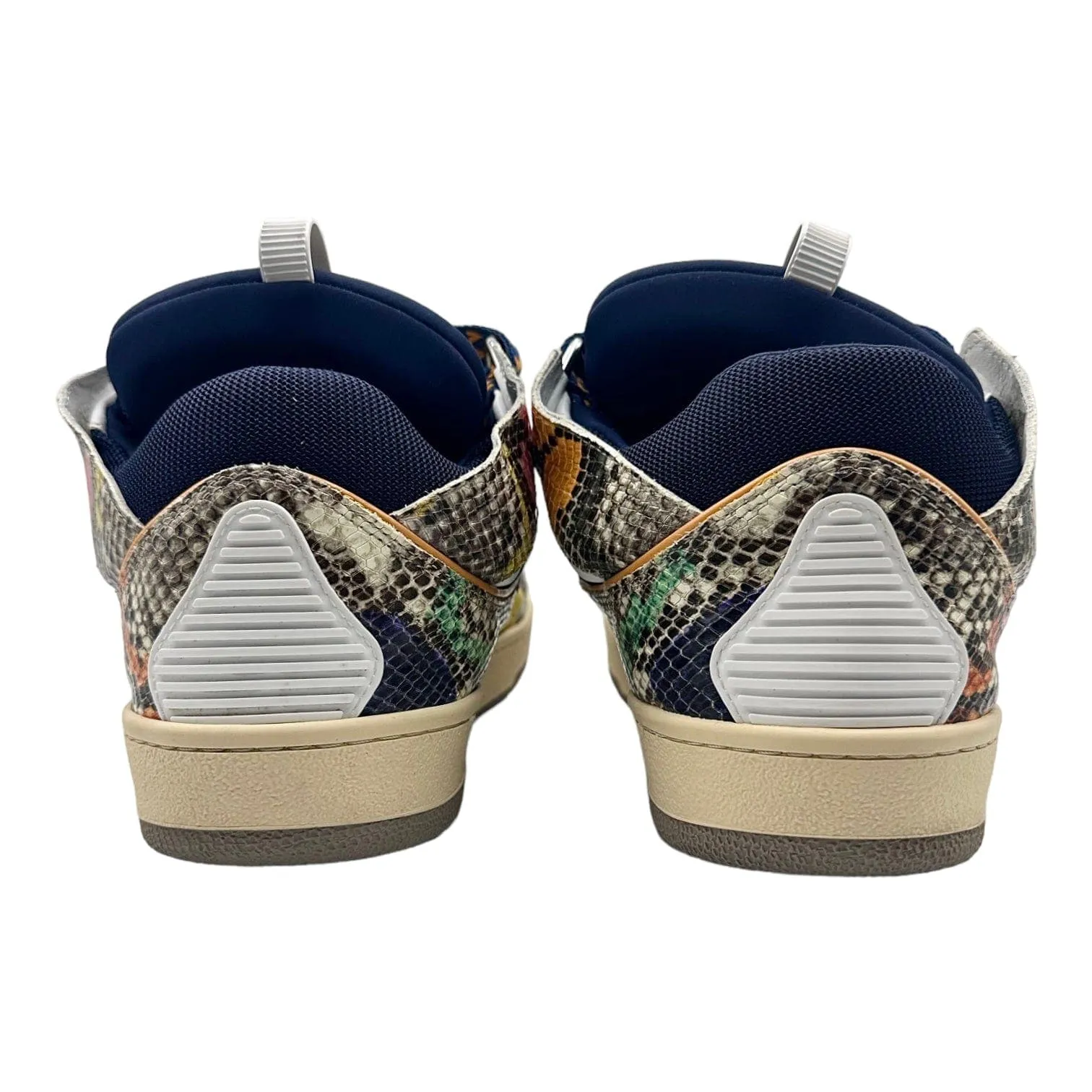 Lanvin Leather Curb Sneaker Snakeskin Multi Pre-Owned