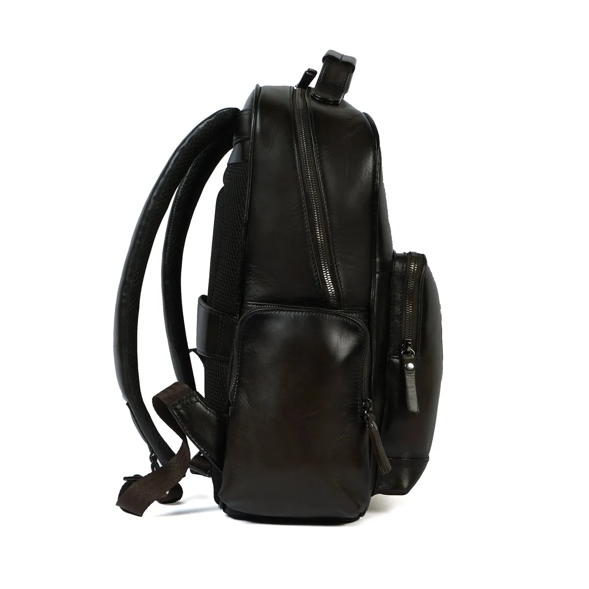 Large Dark Brown Leather Backpack Unisex Travel-College Bag By Brune & Bareskin