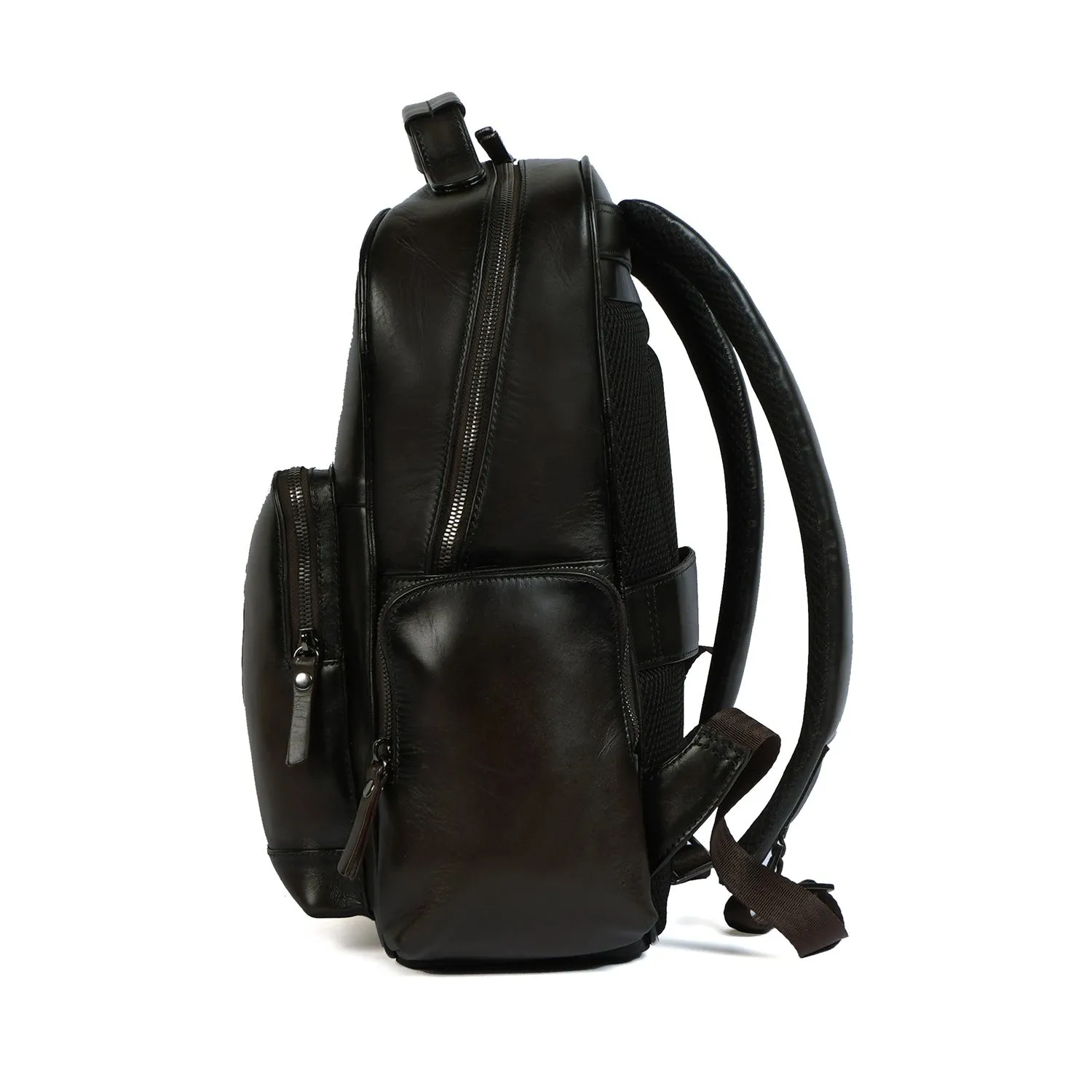 Large Dark Brown Leather Backpack Unisex Travel-College Bag By Brune & Bareskin