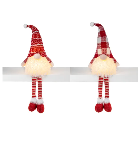 LED Knit Shelf Sitter Gnomes In Assorted 2 Styles