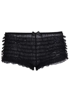 Leg Avenue Rita Lace Ruffle Pants Black