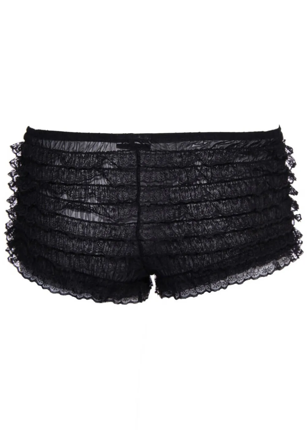 Leg Avenue Rita Lace Ruffle Pants Black