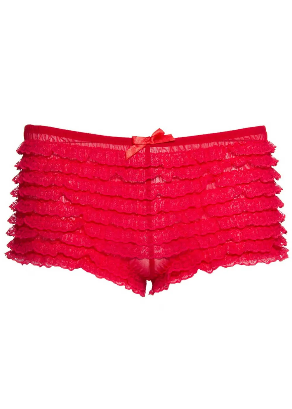 Leg Avenue Rita Lace Ruffle Pants Red